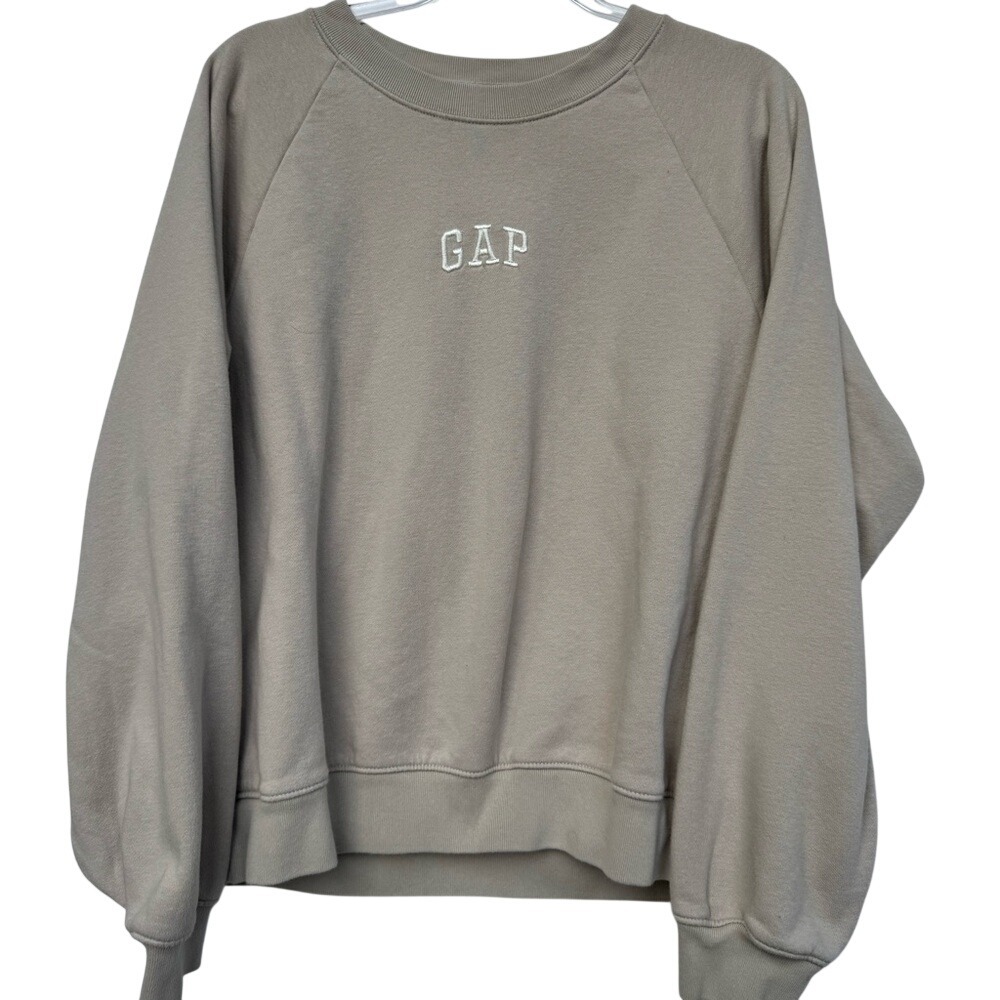 GAP Women's Cream Sweatshirt,‎ Size M